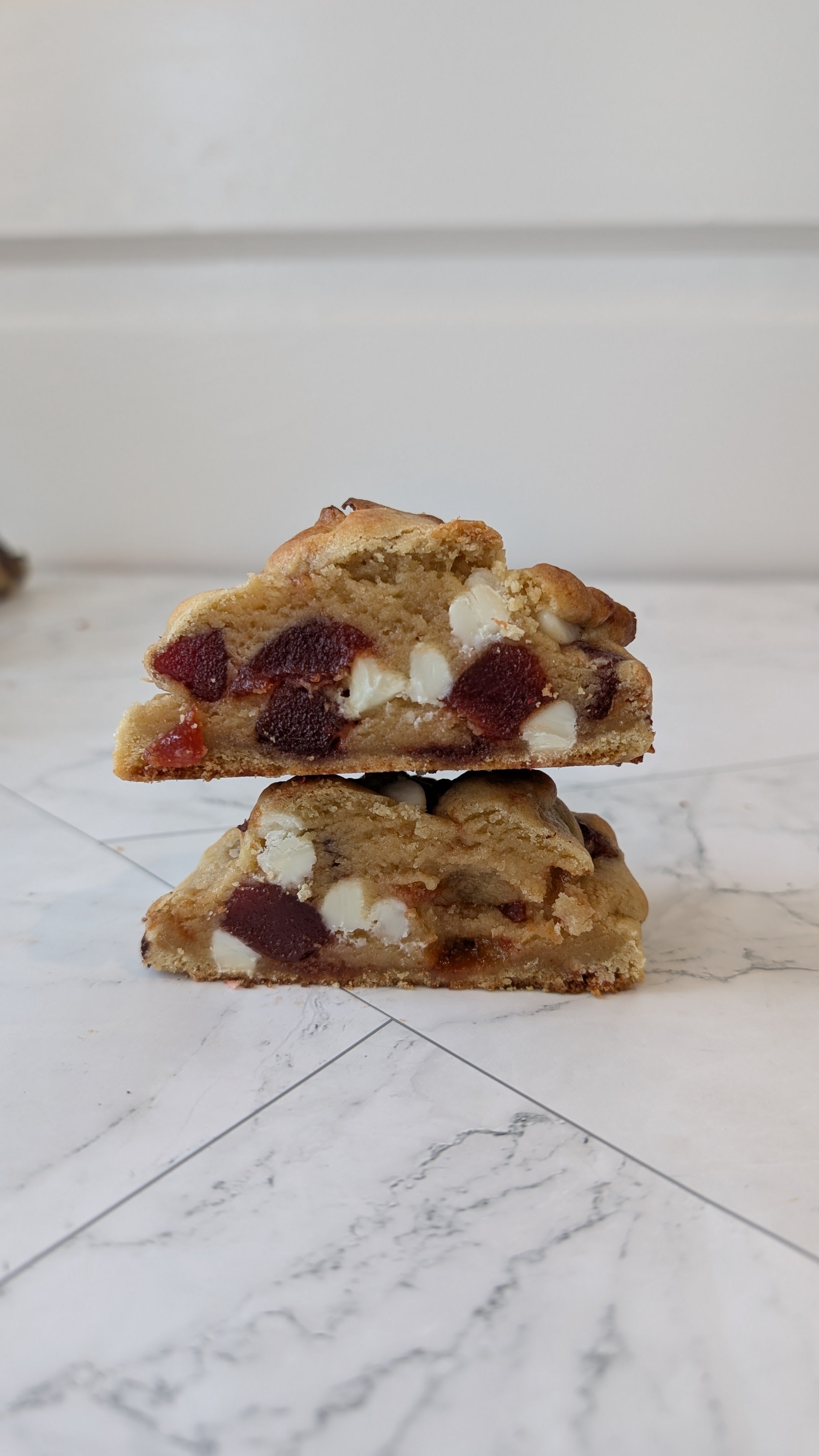 Guava , White Chocolate & Dulce de Leche Cookie